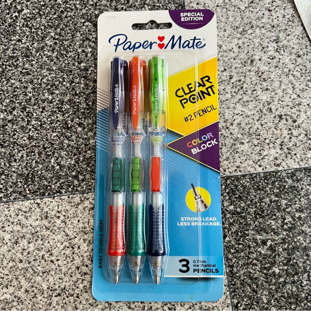 Paper Mate Clear Point Color Block Mechanical Pencils - Multicolor (3 Pack) - Picture 5 of 6